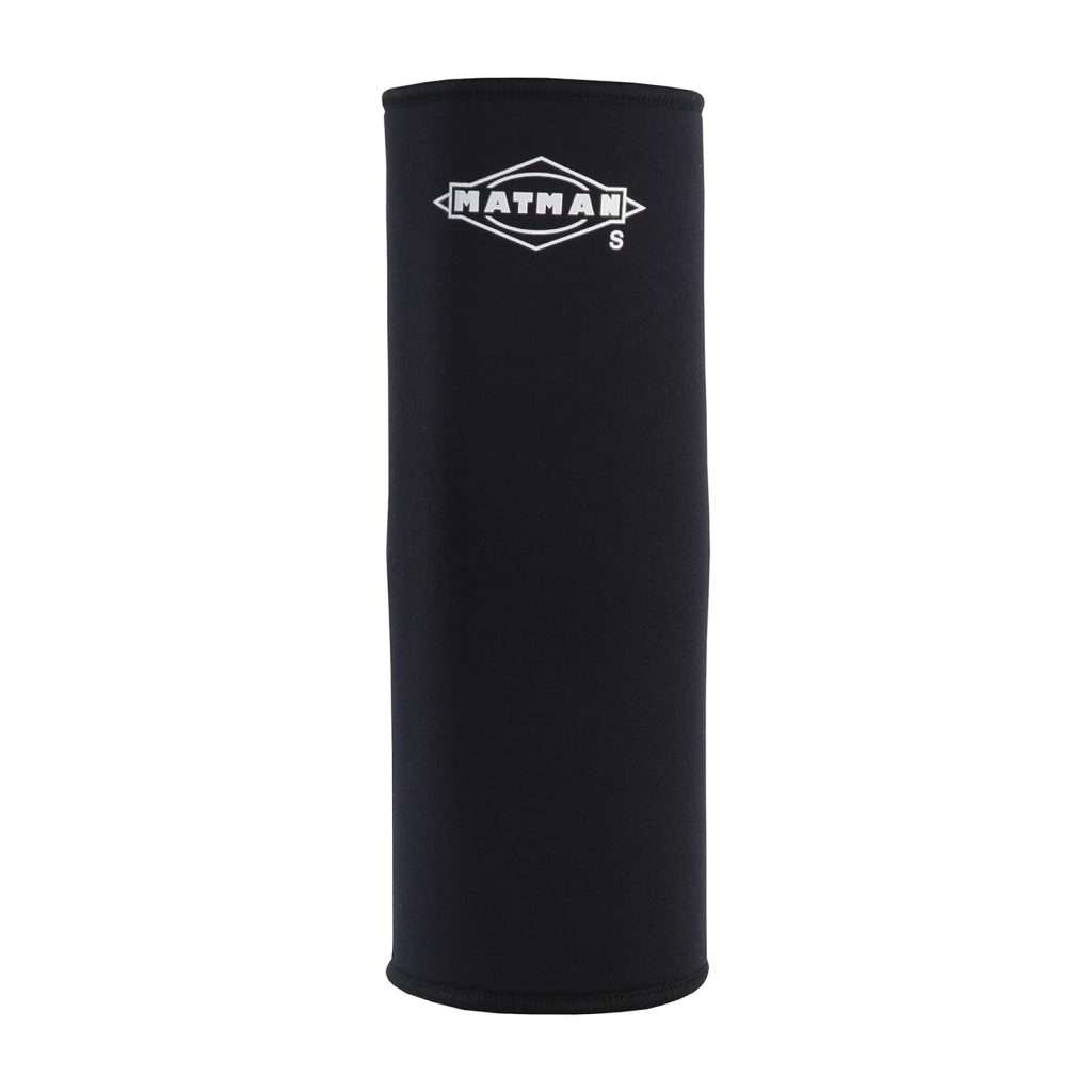 Matman Wrestling #44 Adult Neoprene Wrestlers Knee Sleeve, Black (Small)