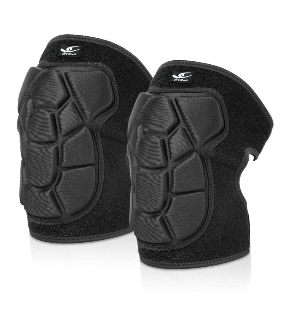 HiRui Flexible Knee Pads for Wrestling with Thick EVA Foam Padding | Anti-Slip Adjustable Collision Avoidance Knee Brace for Men Women Kids Dancers Volleyball Basketball Gardening (Black, X-Large)