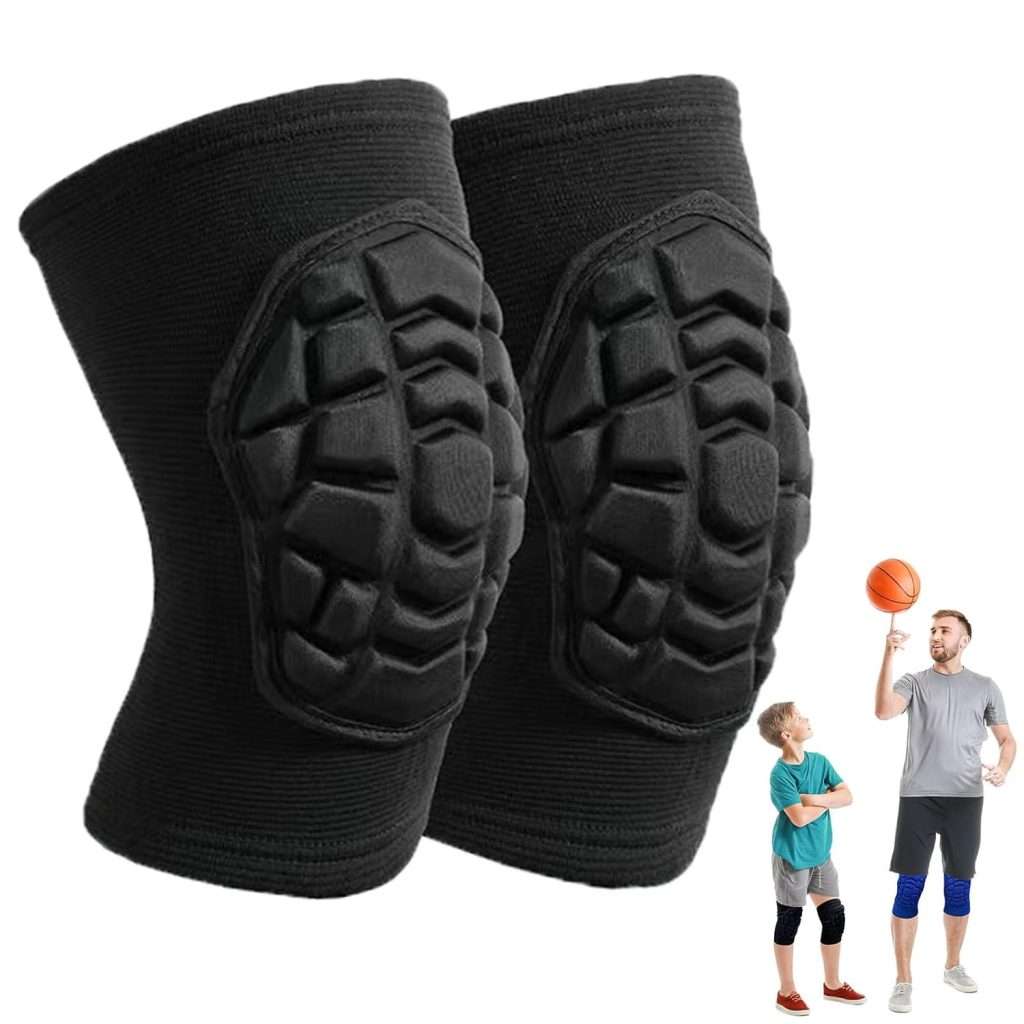 Men/Women Lightweight Knee Pads with Comfortable Sponge Padding for Wrestling Volleyball, Flexible Skin-friendly Kneepads for Pole Dance Mountain Bike Skateboard, Youth Knee Pad for Sports, Black M