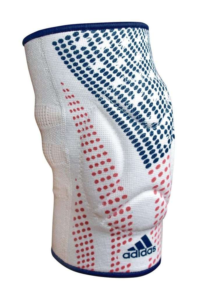 adidas Men’s Wrestling Reversible Knee Pad (Small, White/Flag)