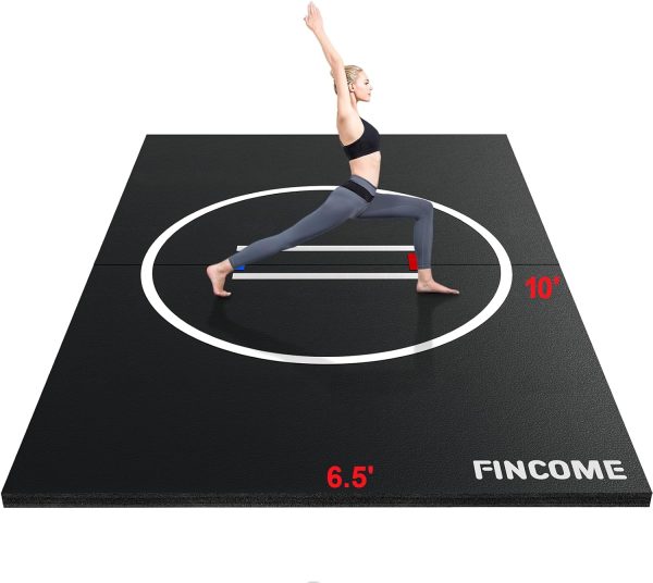 10' x 10' /10' x 6.5' Wrestling Mat for Home Black Jiu Jitsu Wrestling