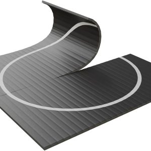 10'x10' Flexi-Roll Wrestling Mat, 1.25 Thick BJJ Judo MMA Jiu Jitsu Yoga Martial Arts Mat for Home Gym & Training - 1