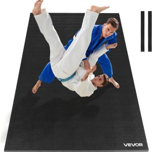 VEVOR 10ft-5ft Wrestling Mat, Martial Arts Foam Wrestling Mat for Home Gym Workouts Exercise, Waterproof PVC Roll-Up Training Mats with Circles, for Gymnastics, Tatami, Jiu Jitsu BJJ MMA Judo - 9