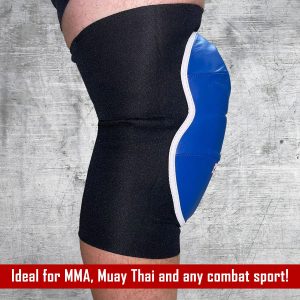Combat Sports MMA Advanced IMF Tech™ Knee Pads – Injected Molded Foam, Leather Striking Surface, Neoprene Sleeve Support (Regular, New) - 3