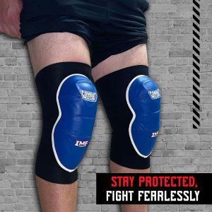 Combat Sports MMA Advanced IMF Tech™ Knee Pads – Injected Molded Foam, Leather Striking Surface, Neoprene Sleeve Support (Regular, New) - 4