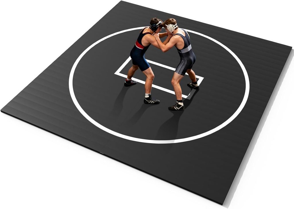 5’x10’/10’x10’/8’x8′ Wrestling Mat for Home – Roll Up Wrestling Mats for Kids, Foam Jiu Jitsu Mats,In Home Wrestling Mat, Folding Exercise Mats for BJJ, Grappling, Martial Arts, Boxing, MMA