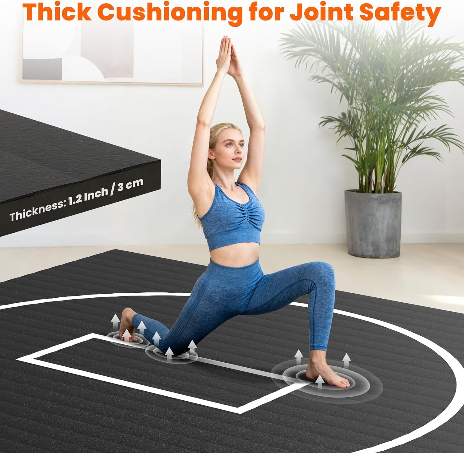 5x10-10x10-8x8 Wrestling Mat for Home - Roll Up Wrestling Mats for Kids, Foam Jiu Jitsu Mats,In Home Wrestling Mat, Folding Exercise Mats for BJJ, Grappling, Martial Arts, Boxing, MMA - 4