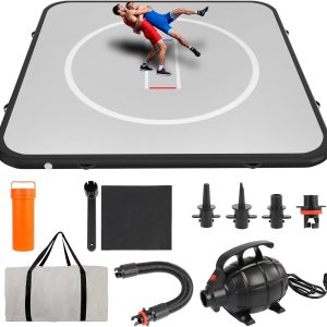 FAHKNS Inflatable Wrestling Mat for Home,10x10FT 4 Thick Jiu Jitsu Mats,Waterproof PVC Mat for Yoga,Gymnastics,BJJ, MMA,Grappling,Judo,Boxing,Martial Art - 1