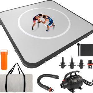 FAHKNS Inflatable Wrestling Mat,10x10FT 4 Thick Jiu Jitsu Mats for Home,Waterproof PVC Mat for Water Yoga,Gymnastics,BJJ,MMA,Grappling,Judo,Boxing,Martial Art - 1