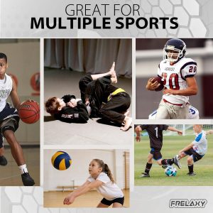 Frelaxy 3D Protective Knee Pads Compression Leg Sleeves, Padded Knee Support for Wrestling, Basketball, Volleyball, Training, Knee Protective Gear for Youth, Women & Men - 7