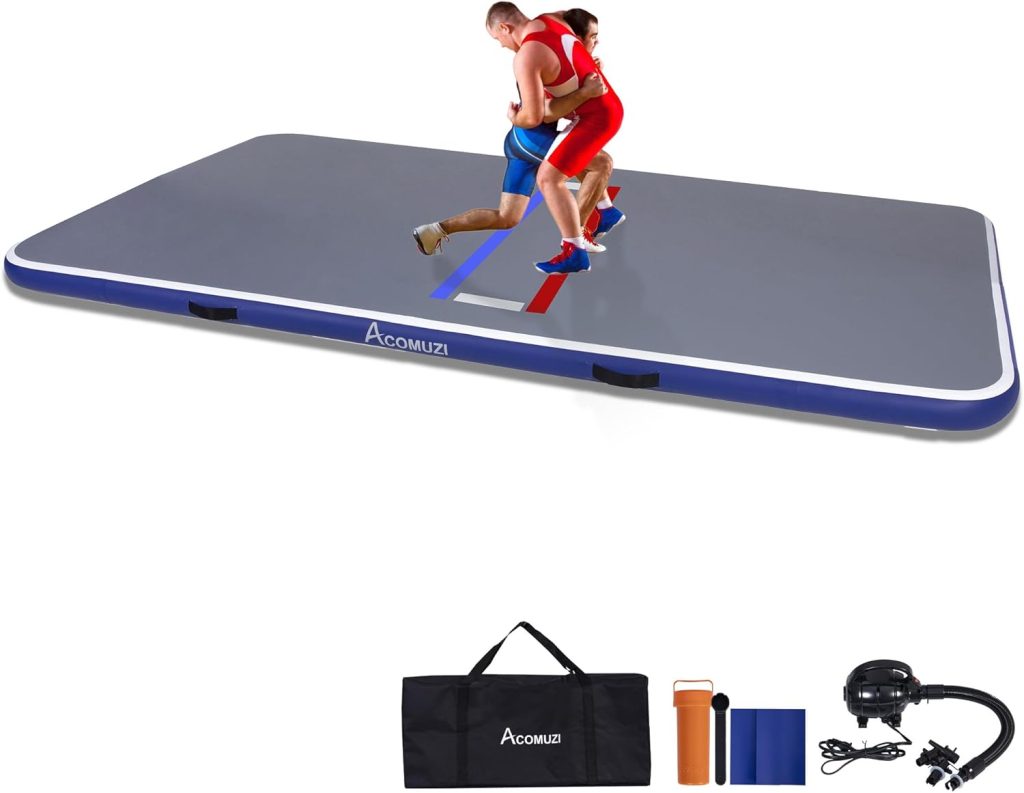 Inflatable Wrestling Mat 13FT/10FT/5FT, Portable Jiu Jitsu Mats Wrestling Mat for Home, Outdoor or Indoor Training Mat for Water Yoga, Gymnastics, BJJ, MMA