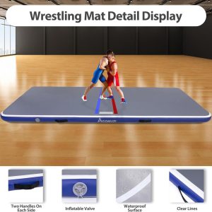 Inflatable Wrestling Mat 13FT-10FT-5FT, Portable Jiu Jitsu Mats Wrestling Mat for Home, Outdoor or Indoor Training Mat for Water Yoga, Gymnastics, BJJ, MMA - 2