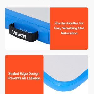 VEVOR 13ft -10ft -5ft Wrestling Mat, Martial Arts Inflatable Wrestling Mat for Home Gym Workouts Exercise, Waterproof PVC Roll-Up Training Mats for Gymnastics, Tatami, Jiu Jitsu BJJ MMA Judo, Boxing - 6