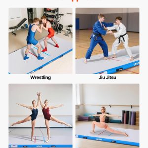 VEVOR 13ft -10ft -5ft Wrestling Mat, Martial Arts Inflatable Wrestling Mat for Home Gym Workouts Exercise, Waterproof PVC Roll-Up Training Mats for Gymnastics, Tatami, Jiu Jitsu BJJ MMA Judo, Boxing - 7