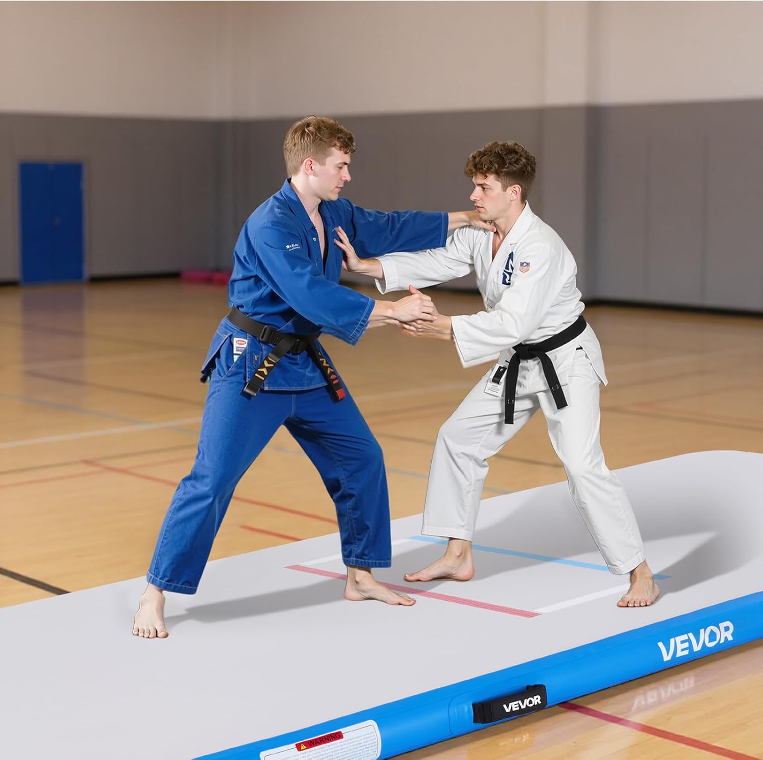 VEVOR 13ft -10ft -5ft Wrestling Mat, Martial Arts Inflatable Wrestling Mat for Home Gym Workouts Exercise, Waterproof PVC Roll-Up Training Mats for Gymnastics, Tatami, Jiu Jitsu BJJ MMA Judo, Boxing - 8