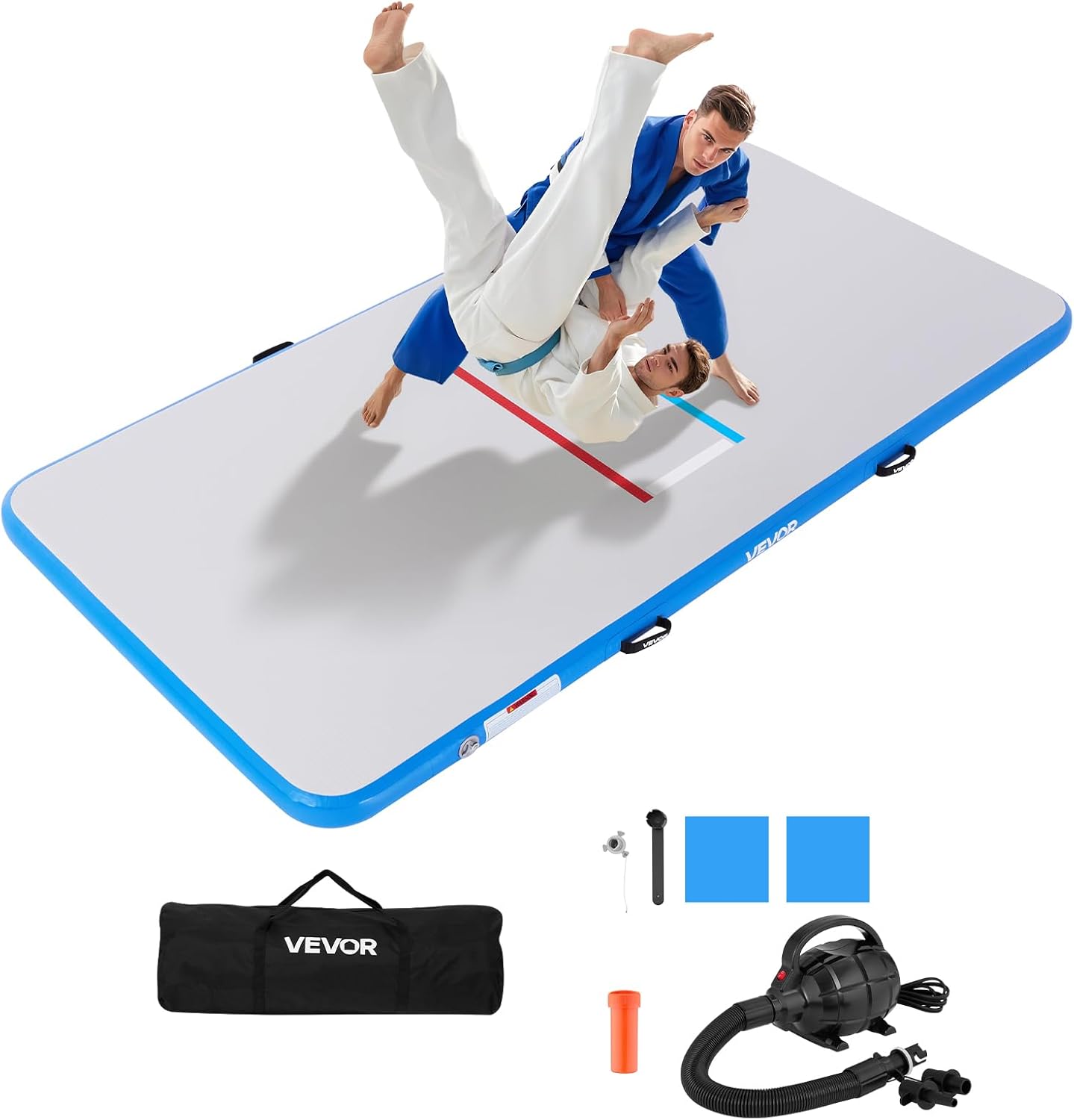 VEVOR 13ft -10ft -5ft Wrestling Mat, Martial Arts Inflatable Wrestling Mat for Home Gym Workouts Exercise, Waterproof PVC Roll-Up Training Mats for Gymnastics, Tatami, Jiu Jitsu BJJ MMA Judo, Boxing - 9