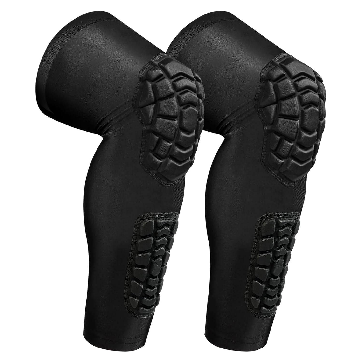 Wrestling Knee Pads Compression Leg Sleeve with Knee Pad and Calf Pad, 1 Pair Knee Sleeve with Shin Guards Shin Pads for Football, Baseball, Rugby, Lacrosse - 1