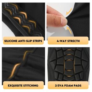 Wrestling Knee Pads Compression Leg Sleeve with Knee Pad and Calf Pad, 1 Pair Knee Sleeve with Shin Guards Shin Pads for Football, Baseball, Rugby, Lacrosse - 4