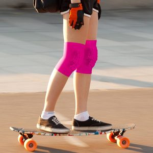 Wrestling Knee Pads for Kids Youth Adult, Knee Compression Sleeve for Basketball Volleyball Football, 1 Pair Short Knee Pads Sleeves - 2