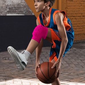 Wrestling Knee Pads for Kids Youth Adult, Knee Compression Sleeve for Basketball Volleyball Football, 1 Pair Short Knee Pads Sleeves - 3