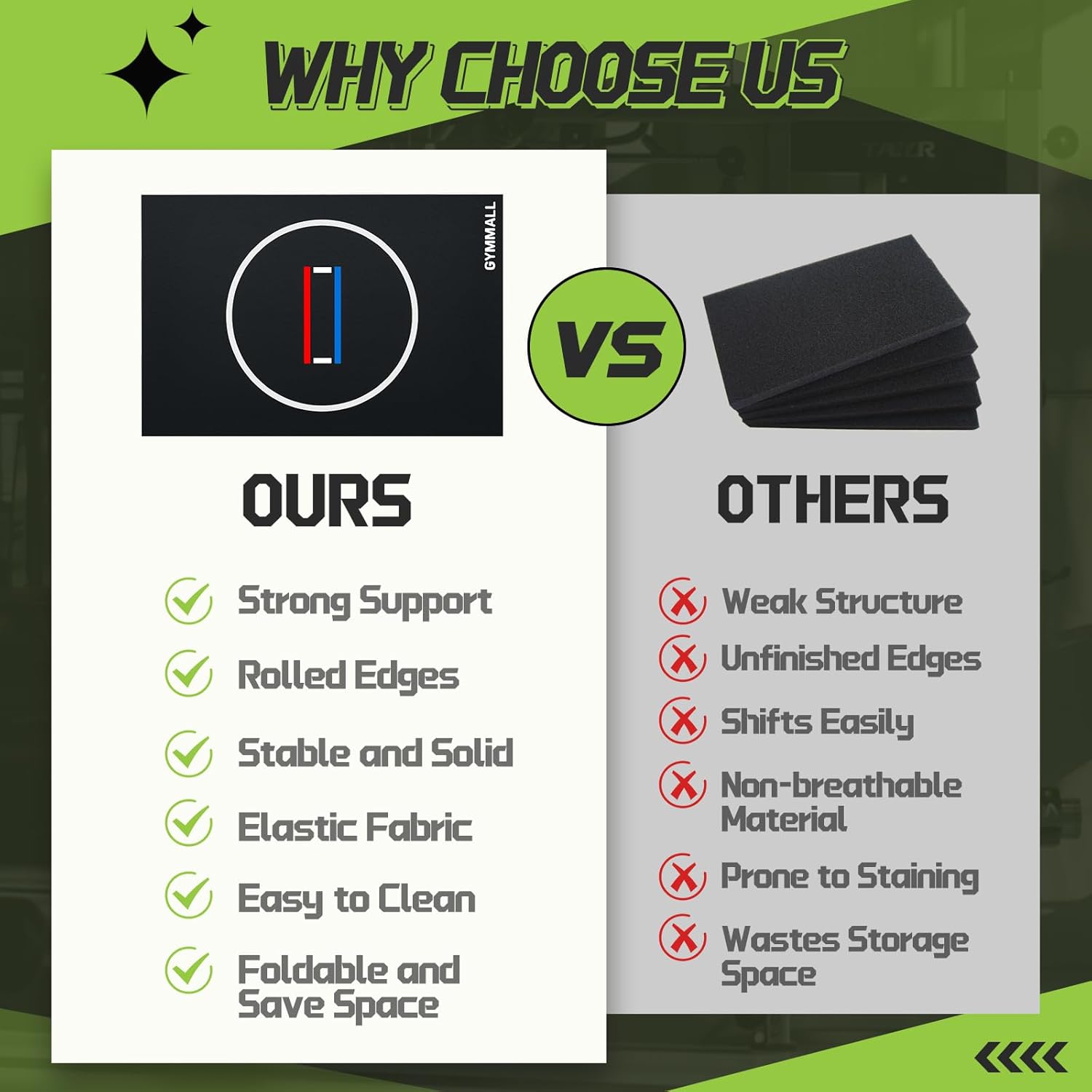 Wrestling Mat 10x10-6.6x10 for Home Outdoor Indoor, 1.2 Thick Foldable XPE Jiu Jitsu Floor Exercise Mat for Gymnastics, PE Training, BJJ, MMA, Martial Art, Grappling, Judo, Boxing, Yoga - 2