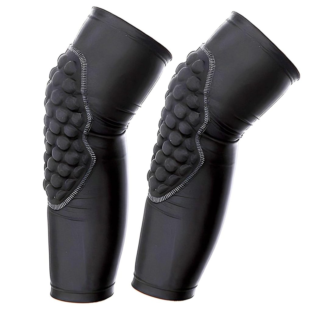 Youth Padded Compression Knee Sleeves 1 Pair, Shock-Absorbing Protection for Sports & Play S
