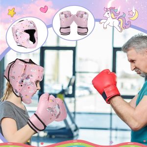 Alternative view of Arrowbash Boxing Headgear and Gloves Set for Kids 6oz Boxing Gloves and Wrestling Headgear Sparring Equipment for Boxing Kickboxing Muay Thai BJJ Karate Training