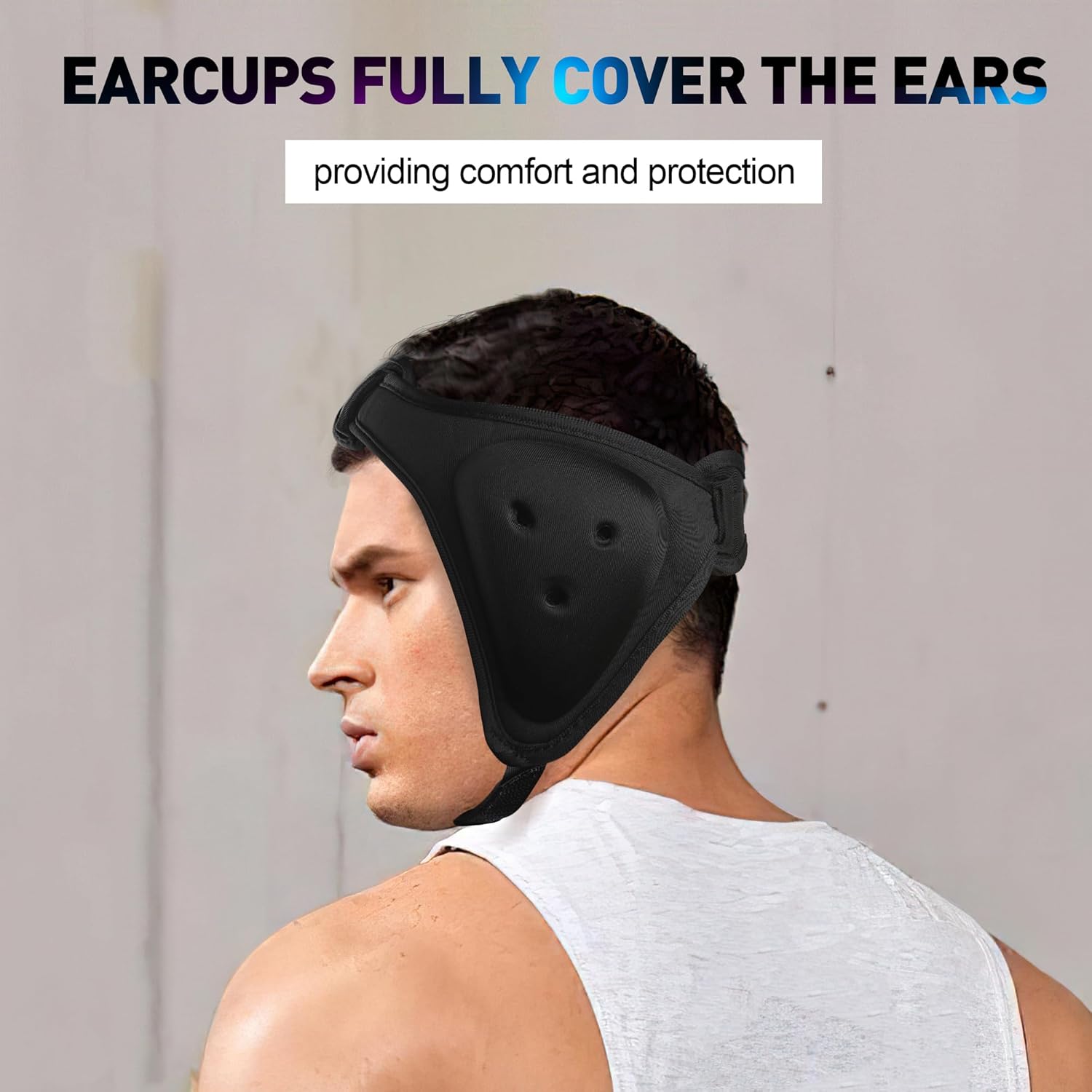 Gelozid Adjustable Wrestling Headgear for BJJ, MMA Grappling and Training, Ear Guard and Cauliflower Protection Helmet - Image 4