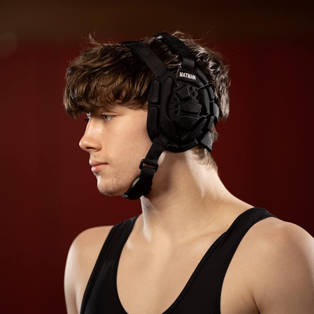 Matman Medalist Adult Wrestling Headgear – Easy-Adjust, Snug Fit Protective Headgear for Wrestling, BJJ & MMA(Gold) - Image 6