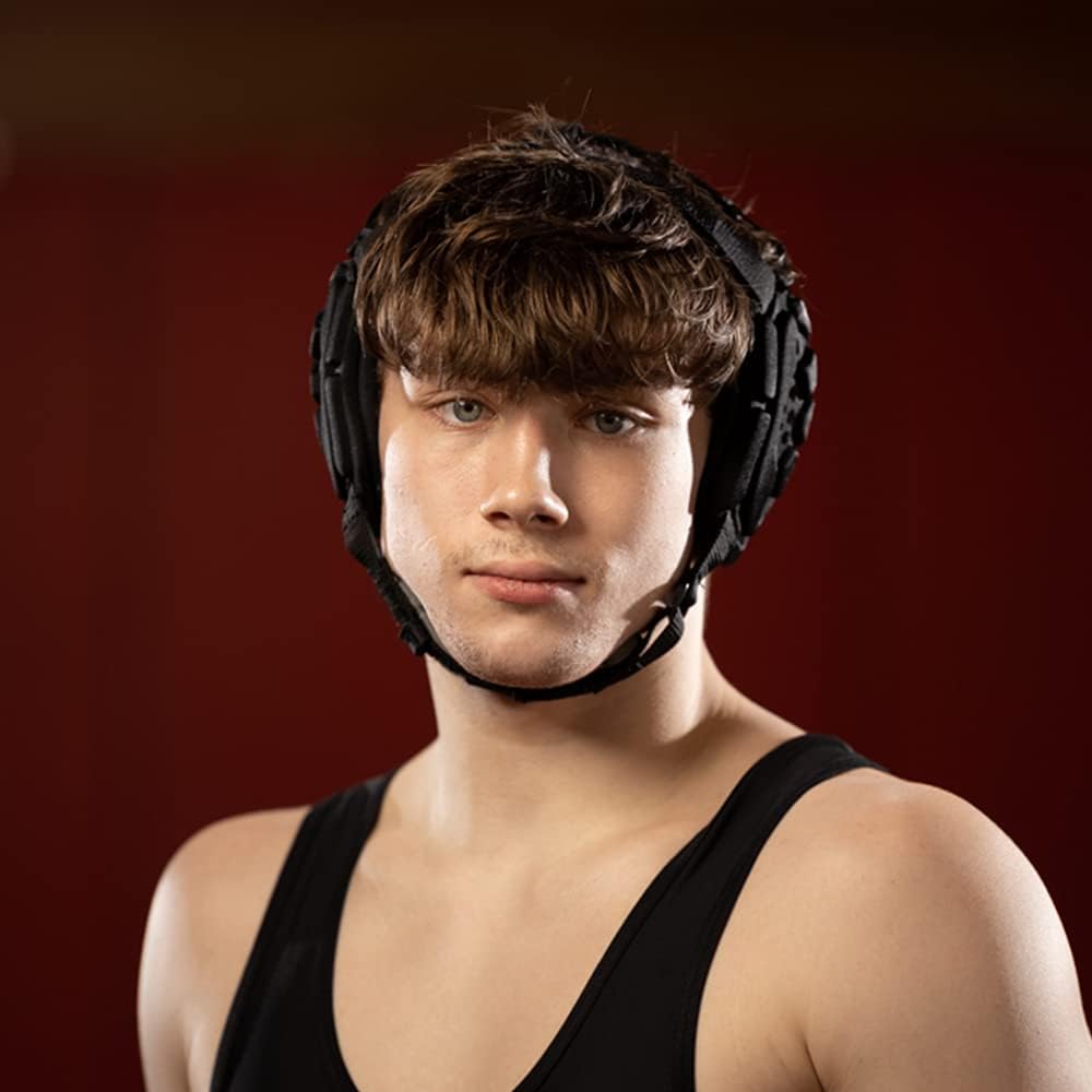 Matman Medalist Adult Wrestling Headgear – Easy-Adjust, Snug Fit Protective Headgear for Wrestling, BJJ & MMA(Gold) - Image 5