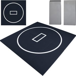 10 x 10 - 10 x 6.5 Foldable Wrestling Mat, Durable Home Training Mat for BJJ, Jiu Jitsu, Grappling, MMA, Judo, Boxing & Taekwondo, Antislip Odor Control Foam Mat - 1