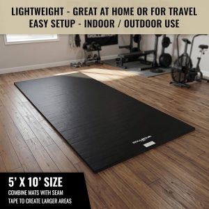 Alternative view of Dollamur Wrestling Mat for Home, 5'x10', Portable, Lightweight-Made in USA | Premium Home Wrestling Mats. Portable, Non-Slip Surface, Shock Absorbing Foam, Pro-Grade Performance
