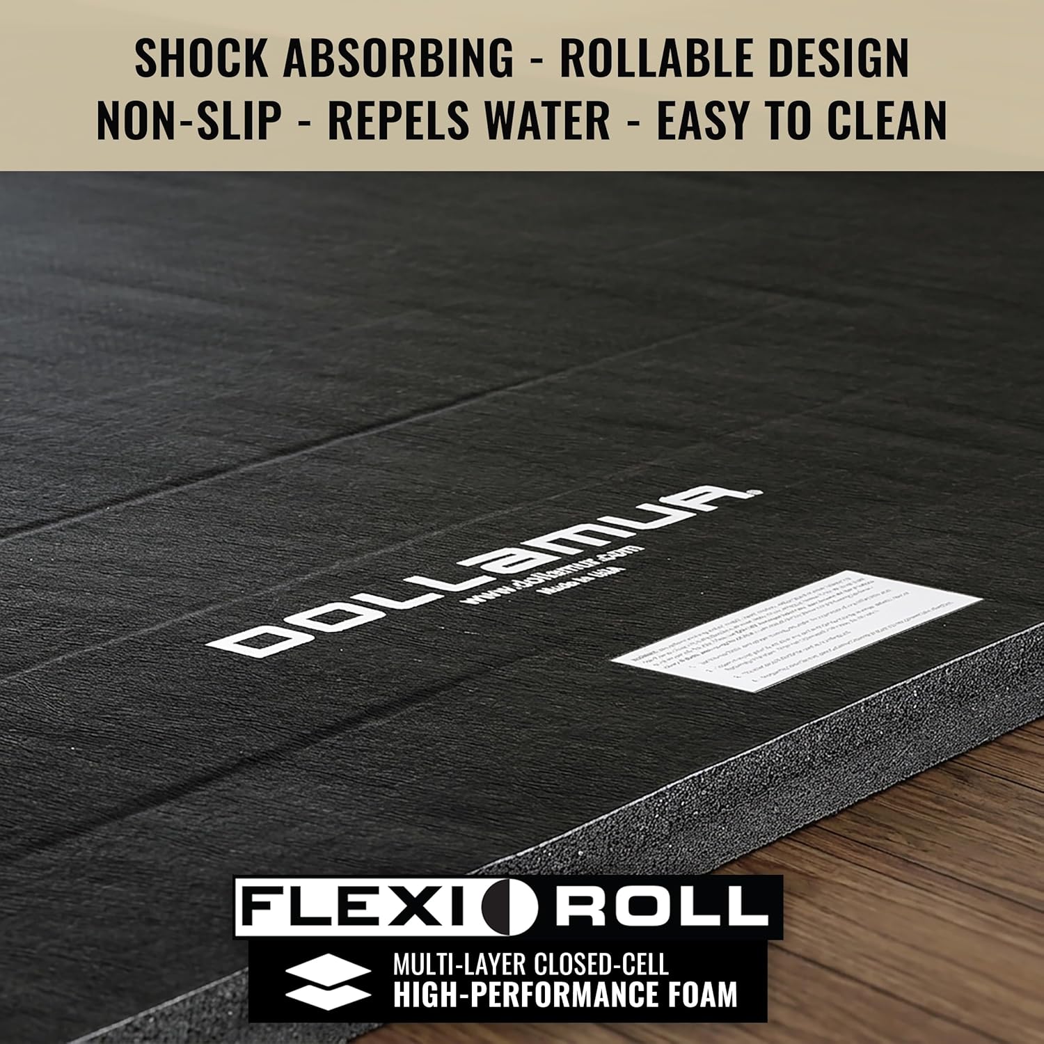 Dollamur Wrestling Mat for Home, 5'x10', Portable, Lightweight-Made in USA | Premium Home Wrestling Mats. Portable, Non-Slip Surface, Shock Absorbing Foam, Pro-Grade Performance - Image 3