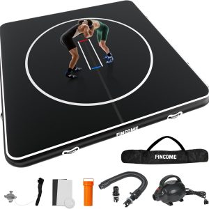 FINCOME Inflatable Wrestling Mat 16ft-13ft-10ft, 4 Thick Foldable Jiu Jitsu Mats Wrestling Mats for Home Outdoor Indoor, Waterproof PVC Mat for Gymnastics, BJJ, MMA, Grappling, Judo, Boxing - 1