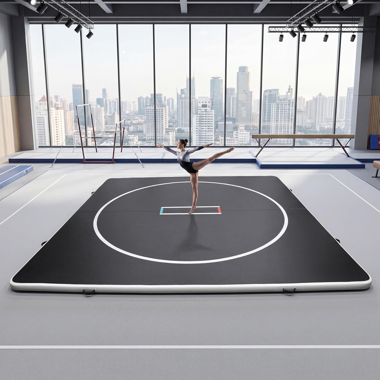 Inflatable Wrestling Mat 10FT / 13FT x 4IN, PVC Portable Wrestling Mats for Home, 4" Thick Jiu Jitsu Mats with Circles for Wrestling, Martial Arts, Jitsu, BJJ, Boxing, MMA, Judo Indoor Outdoor Use - Image 9