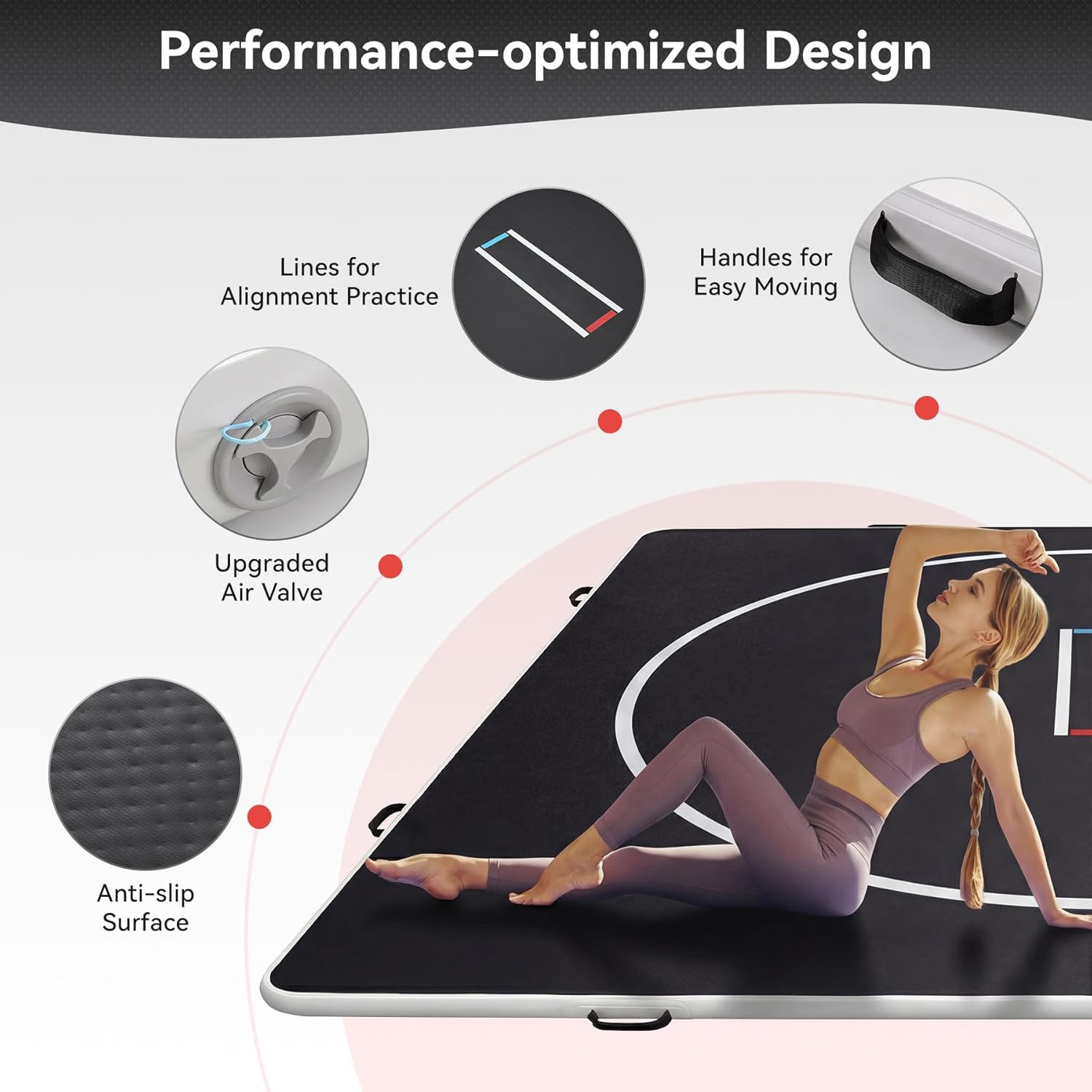 Inflatable Wrestling Mat 10FT / 13FT x 4IN, PVC Portable Wrestling Mats for Home, 4" Thick Jiu Jitsu Mats with Circles for Wrestling, Martial Arts, Jitsu, BJJ, Boxing, MMA, Judo Indoor Outdoor Use - Image 10