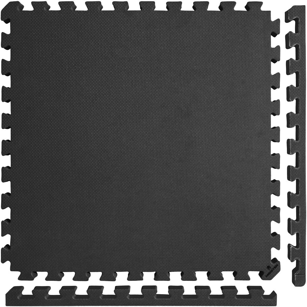 Meister X-Thick 1.5" Interlocking EVA Foam Mats - BK - 10 Tiles (40 Sqft) | Extra-thick 2X cushioning w/ anti-slip grip. 2' x 2' puzzle mats for wrestling, MMA, gymnastics, home gyms and play areas - Image 2