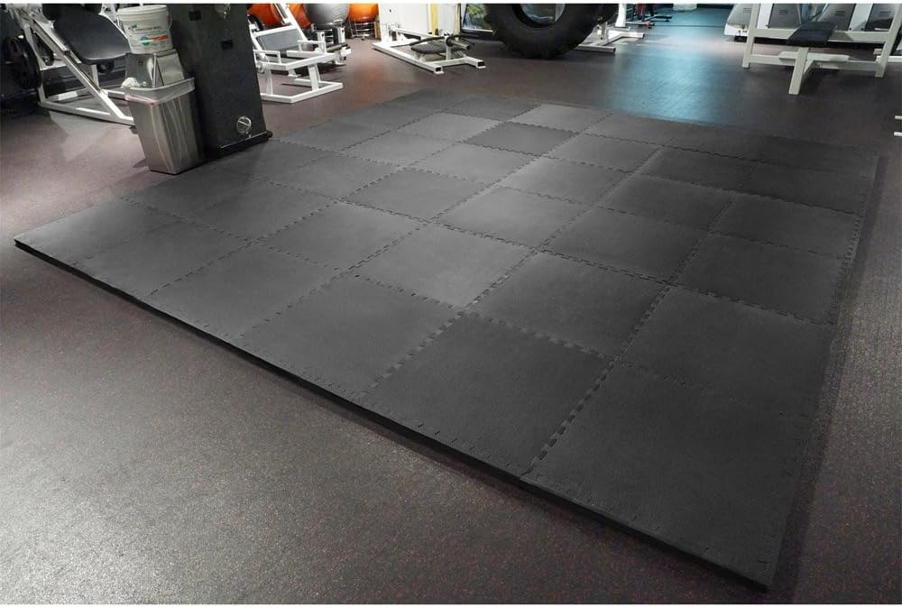 Meister X-Thick 1.5" Interlocking EVA Foam Mats - BK - 10 Tiles (40 Sqft) | Extra-thick 2X cushioning w/ anti-slip grip. 2' x 2' puzzle mats for wrestling, MMA, gymnastics, home gyms and play areas - Image 3