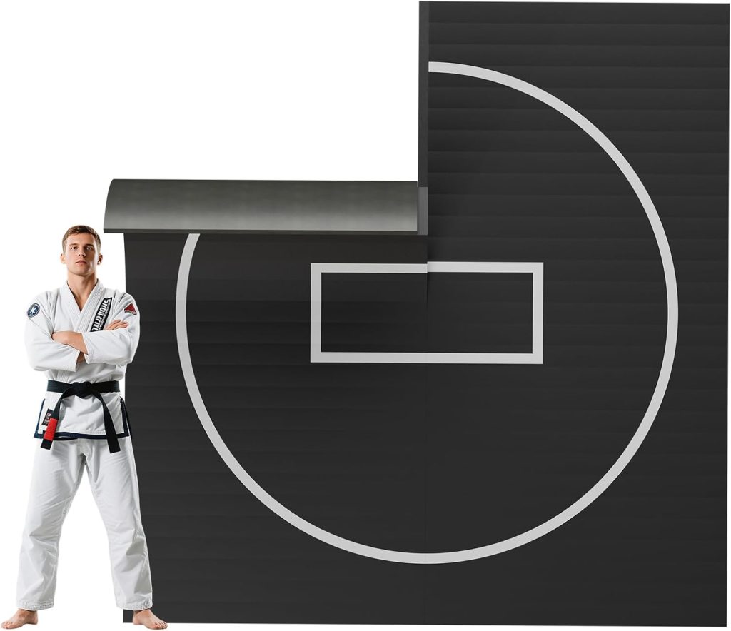 Multi-Size Foam/Inflatable Wrestling Mat – Durable Jiu Jitsu Mats, 10’x10′ Wrestling Mats for Home, Flexi Roll Judo Training Mat for MMA, Grappling,BJJ, Martial Arts & Boxing