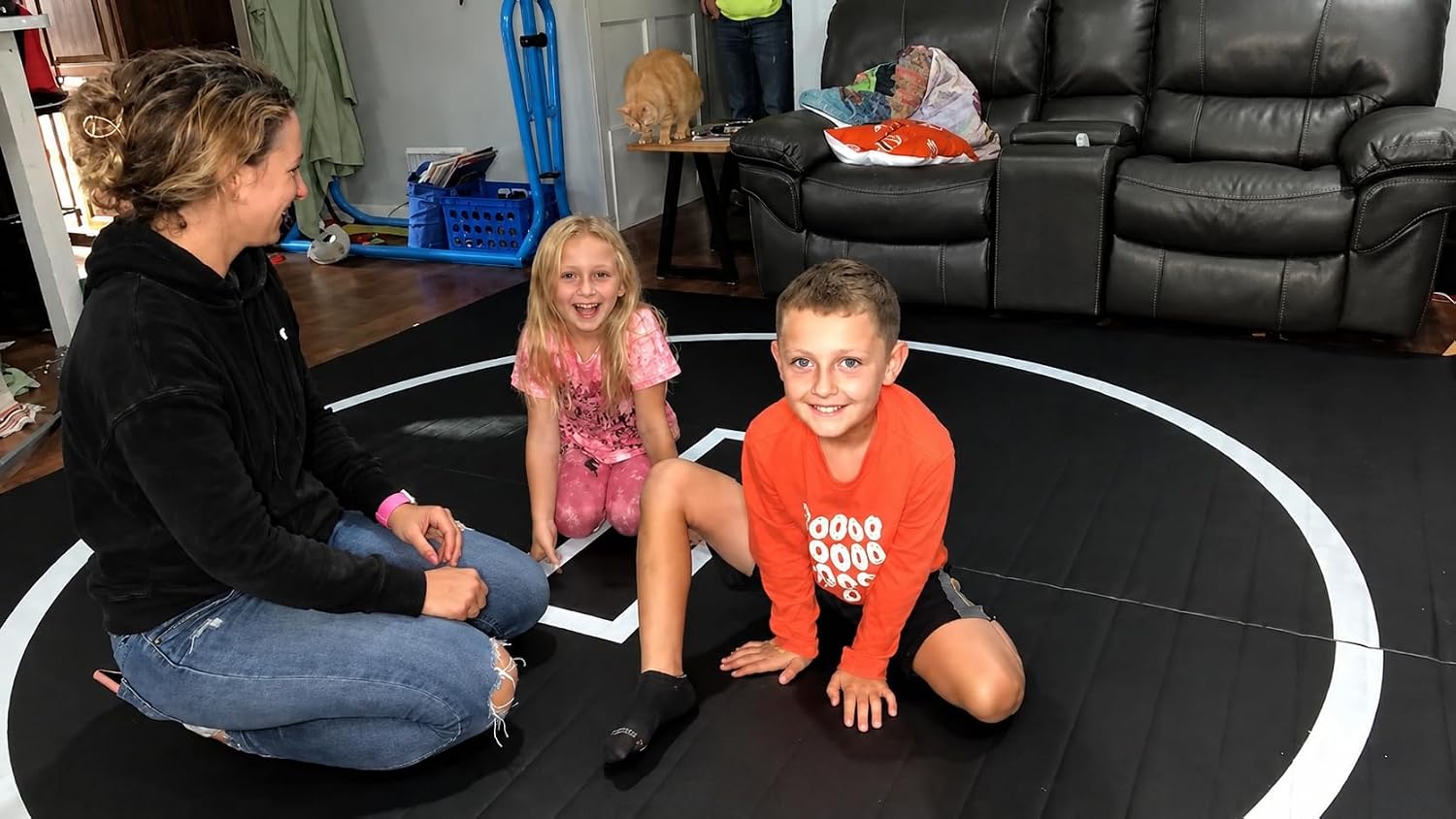 Multi-Size Foam/Inflatable Wrestling Mat - Durable Jiu Jitsu Mats, 10'x10' Wrestling Mats for Home, Flexi Roll Judo Training Mat for MMA, Grappling,BJJ, Martial Arts & Boxing - Image 7