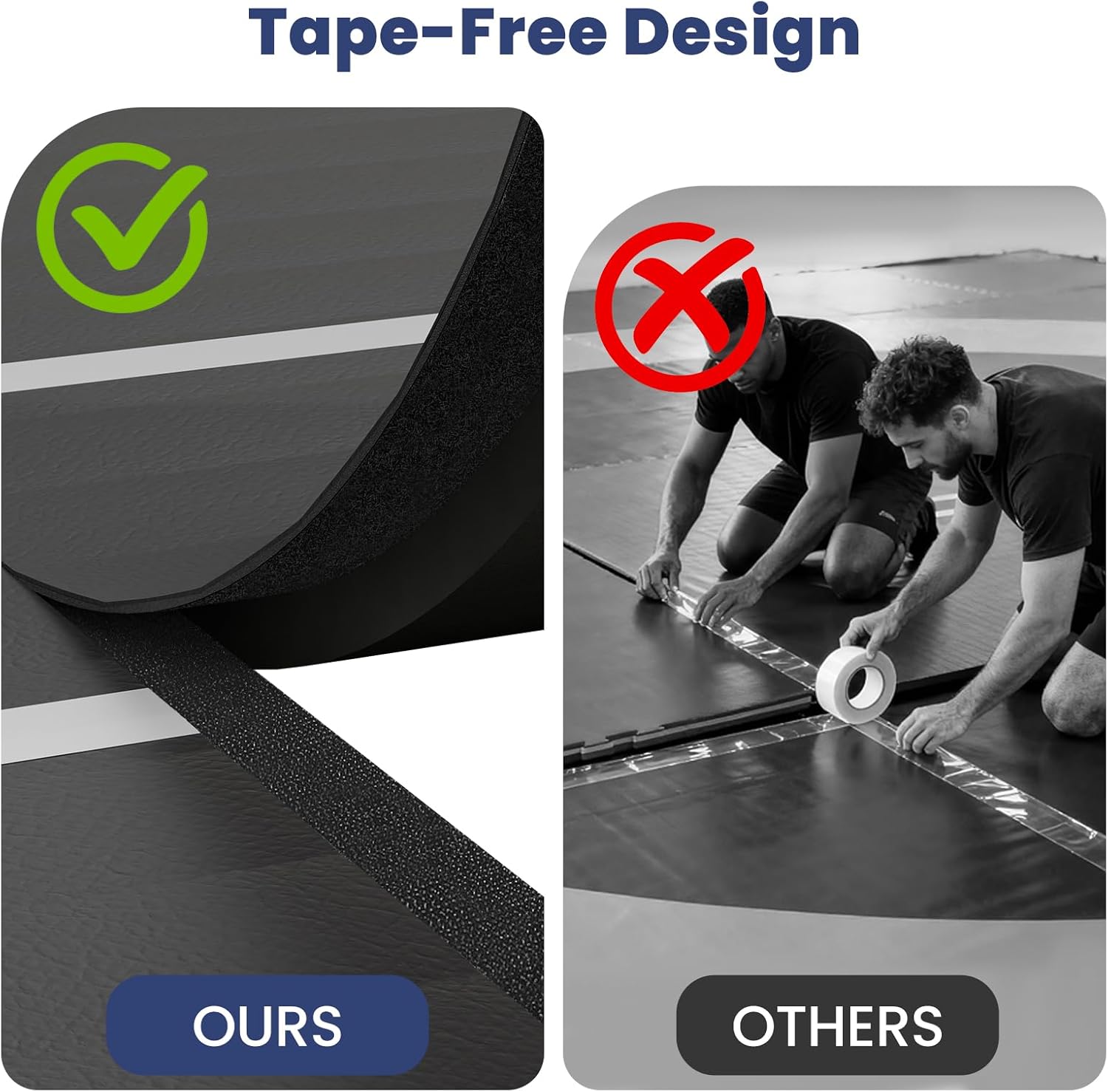 Multi-Size Foam/Inflatable Wrestling Mat - Durable Jiu Jitsu Mats, 10'x10' Wrestling Mats for Home, Flexi Roll Judo Training Mat for MMA, Grappling,BJJ, Martial Arts & Boxing - Image 4