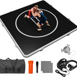 Wrestling Mat - Foam or Inflatable Wrestling Mats for Home, Jiu Jitsu Mats Kids, Thick Training Exercise Mats for BJJ, Gymnastics, Judo, Martial Arts, Boxing, Yoga - 1