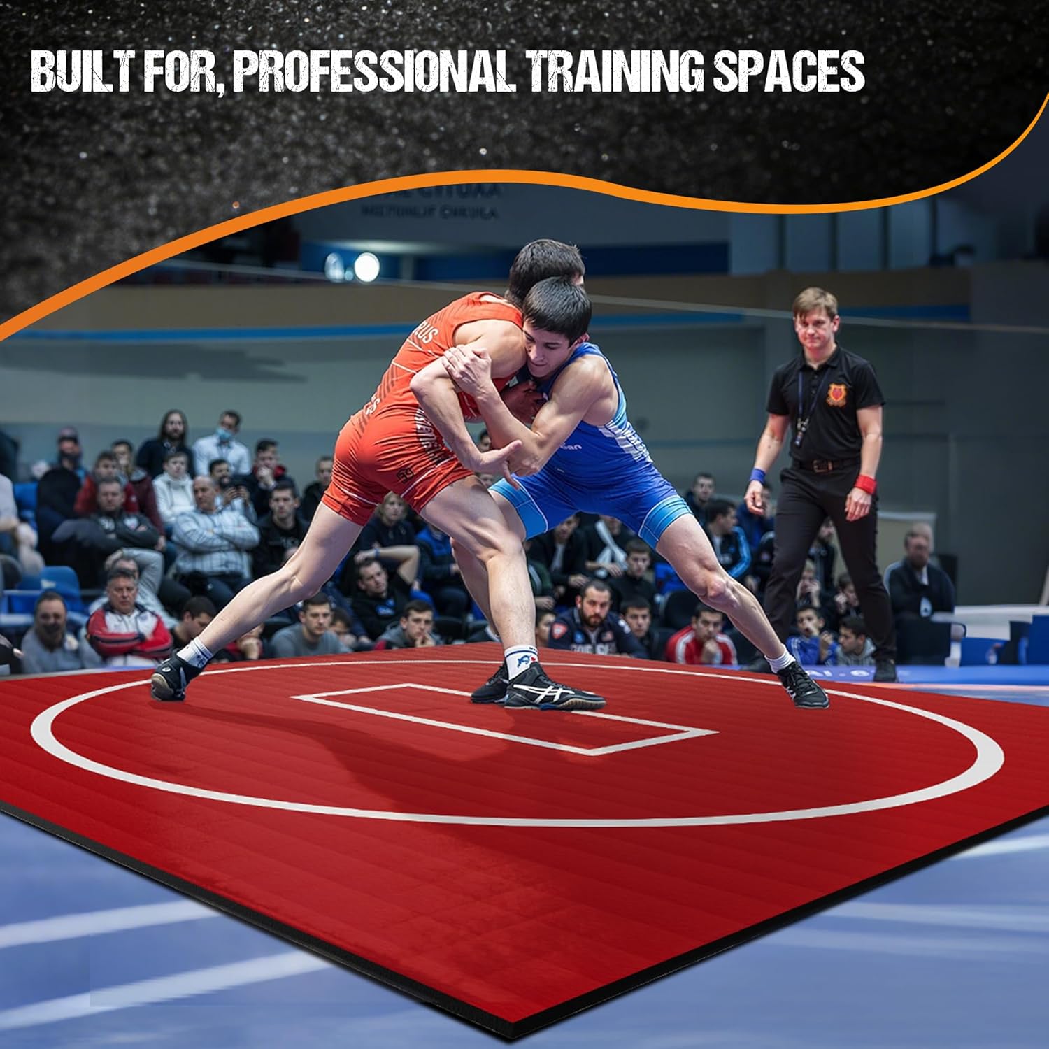 Wrestling Mat for Home, 10' x 10' / 8' x 8'/ 5' x 10' Grappling Mat for BJJ, MMA, Jiu Jitsu, Judo, Gym, Roll-Up Wrestling Practice Mat for Kids & Adults，Easy to Clean Indoor/Outdoor - Image 6