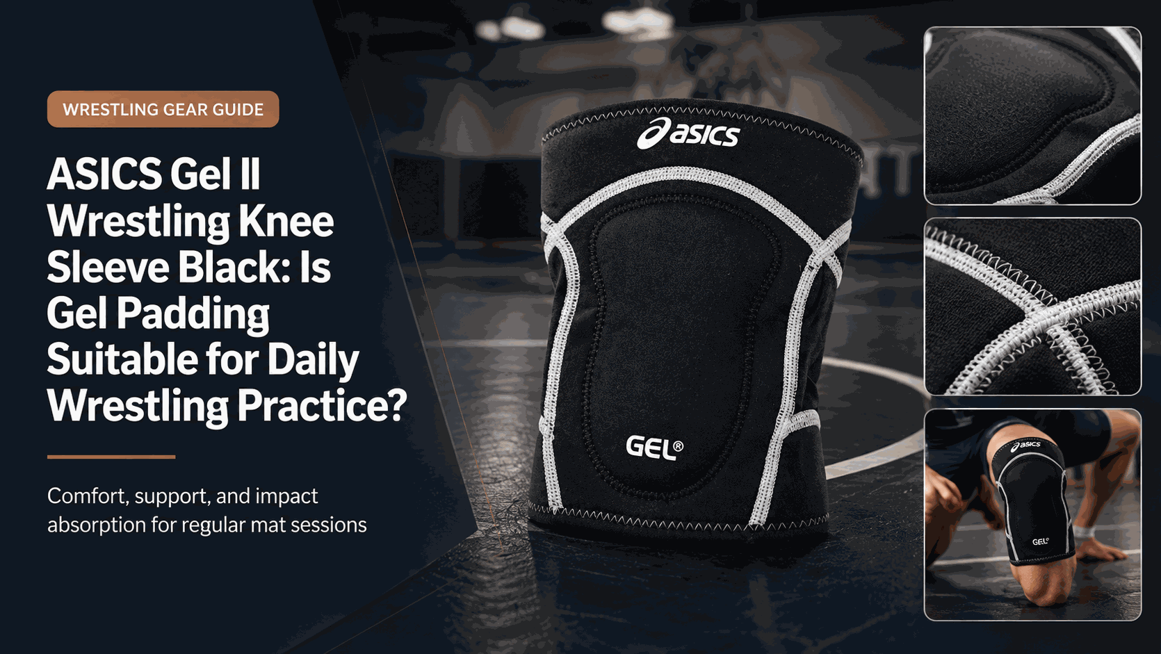ASICS Gel II Wrestling Knee Sleeve Black featured image