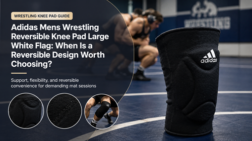 Adidas Mens Wrestling Reversible Knee Pad Large White Flag featured image