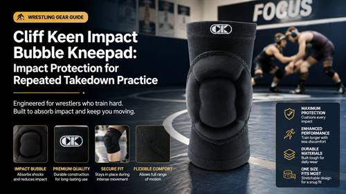 Cliff Keen Impact Bubble Kneepad: Impact Protection for Repeated Takedown Practice