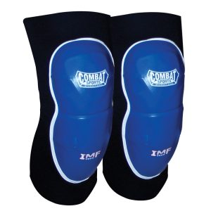 Combat Sports MMA Advanced IMF Tech™ Knee Pads – Injected Molded Foam, Leather Striking Surface, Neoprene Sleeve Support (Large, New) - 1