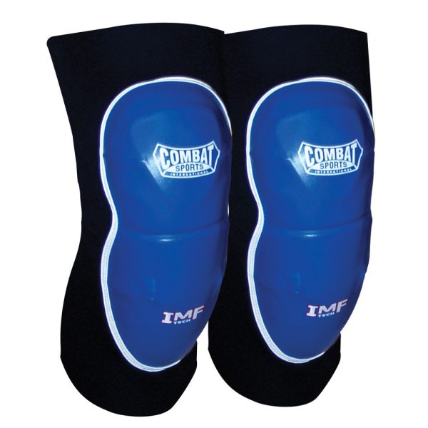 Combat Sports MMA Advanced IMF Tech™ Knee Pads – Injected Molded Foam, Leather Striking Surface, Neoprene Sleeve Support (Large, New)