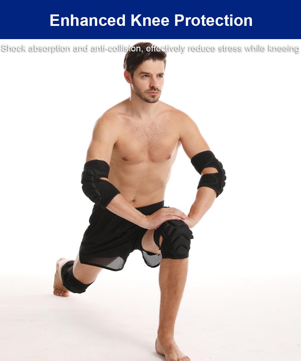 Wrestling Knee Pads for Men Women, Dance Knee Pad for Women Men Wrestling Knee Pad Wrestling Gear, Crash Pad Roller Skating Gear Knee Protector, Soft Knee Pads for Basketball Volleyball Roller Skating (Large) - Image 2