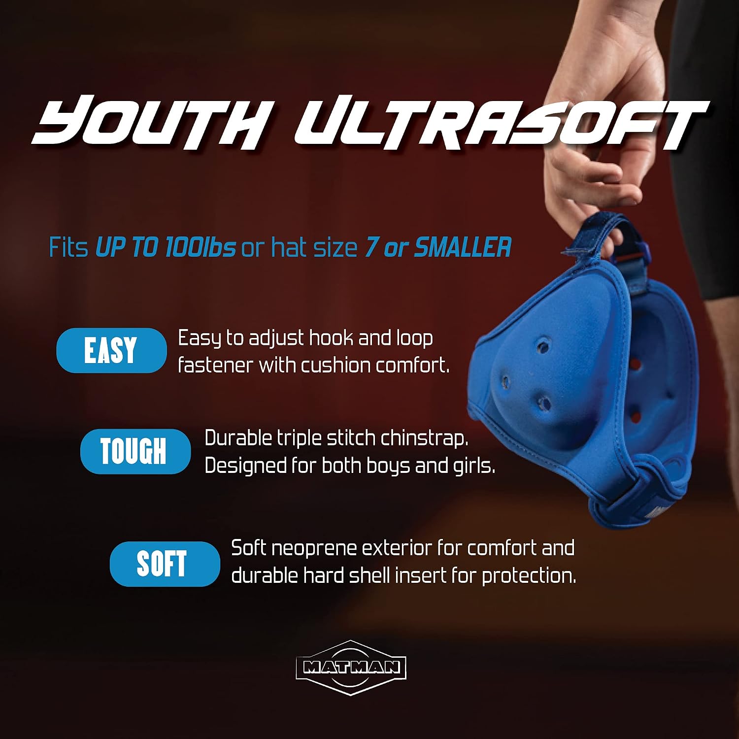 Matman Dynasty Wrestling Headgear & Protective Ear Guards for BJJ & MMA - Image 3